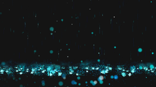 蓝色粒子雨视频
