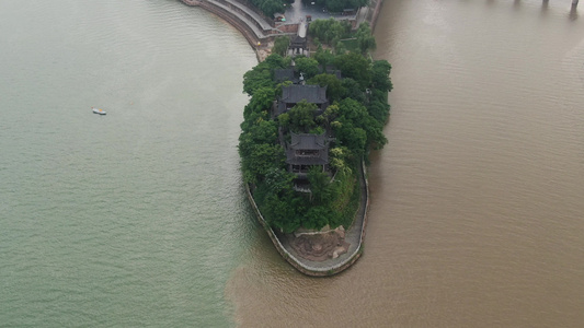 湖南衡阳石鼓书院4A景区航拍视频