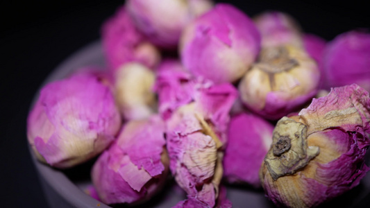 花茶茶饮泡茶牡丹花球芍花球丹凤花茶视频