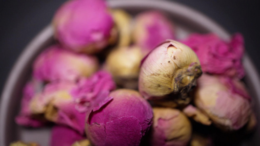 花茶茶饮泡茶牡丹花球芍花球丹凤花茶视频