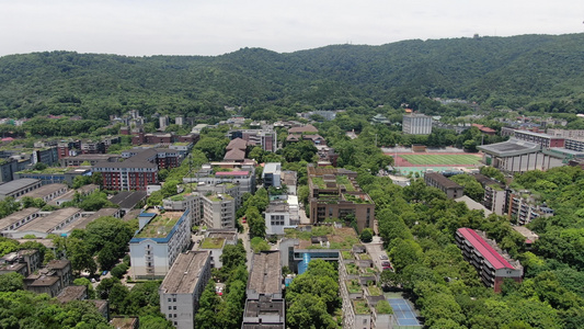 航拍湖南大学高等学府视频