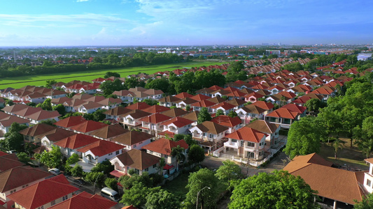 Bangkokthailand家乡村庄的空中观察视频