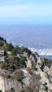 洛阳栾川老君山雪景航拍国家自然保护区视频