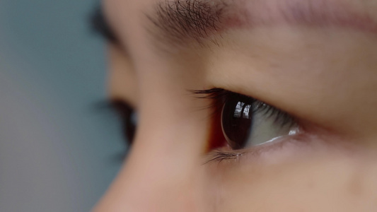 4K眼睛瞳孔实拍素材视频