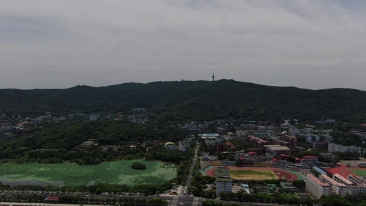 航拍湖南长沙岳麓山5A景区视频