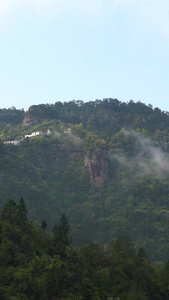 休宁齐云山清晨云雾缭绕延时合集风景名胜视频