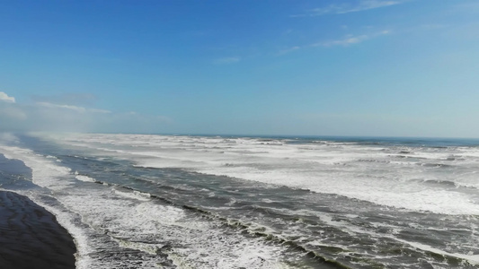 层层叠叠海浪浪花波涛汹涌白色的浪花宣传片视频