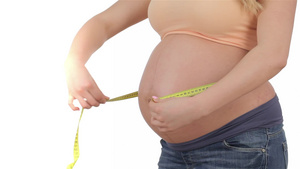 孕妇肚子测量量9秒视频
