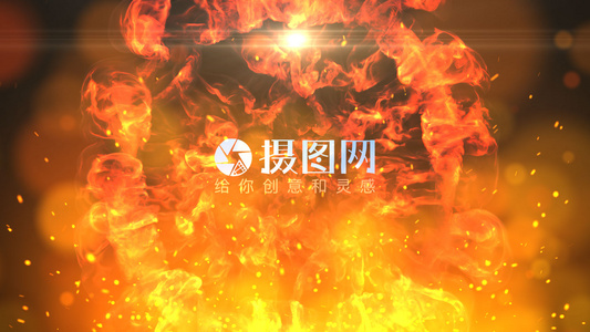 震撼火焰爆炸logo演绎视频