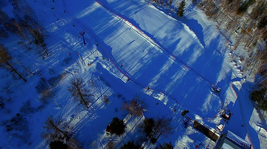 滑雪场航拍视频视频