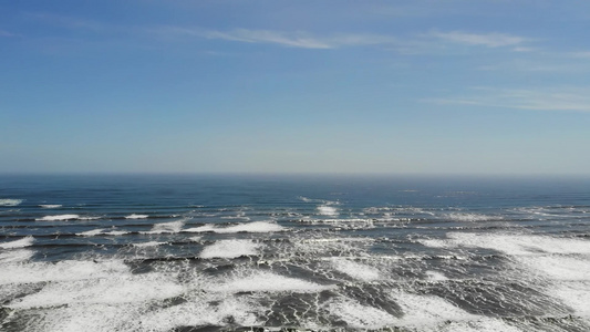 层层叠叠海浪浪花波涛汹涌白色的浪花宣传片视频