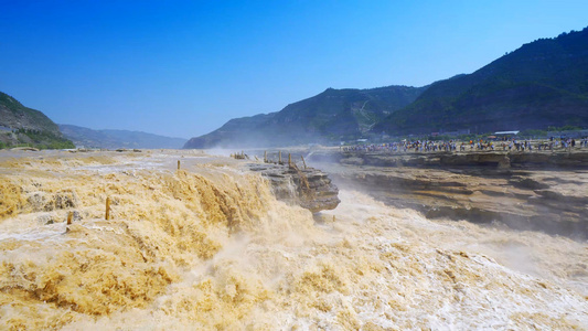 4K实拍黄河壶口瀑布视频