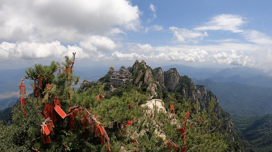 河南老君山延时云层风景视频