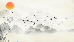 中国风水墨背景图10秒视频