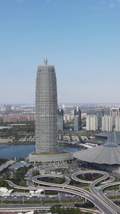 城市航拍河南郑州 城市宣传片地标建筑 视频