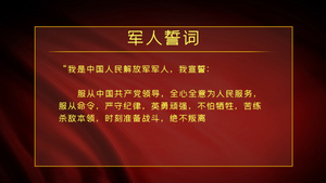 4k军人誓言宣誓24秒视频
