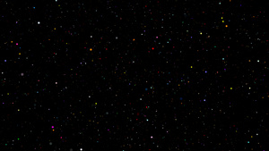 彩虹色彩多彩恒星在太空中缓慢移动22秒视频