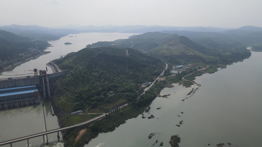 航拍湖南洪江托口清江湖国家湿地公园视频