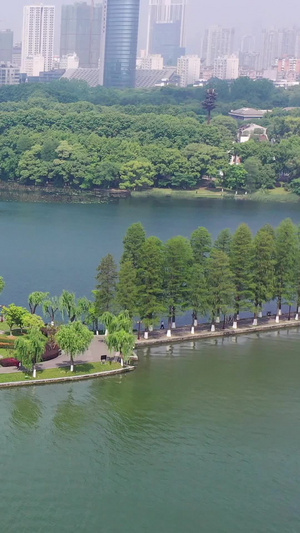 5A景区武汉东湖航拍视频东湖风景区32秒视频