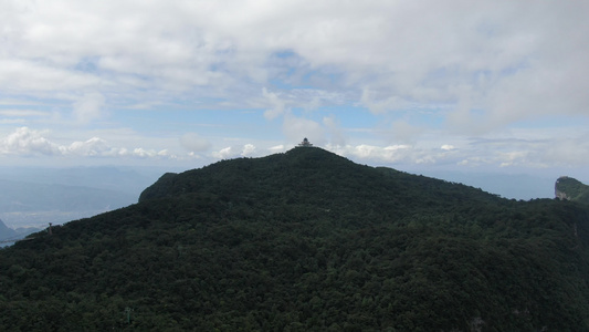 湖南张家界天门山5A景区航拍[天都峰]视频