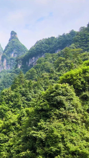 湖南天门山风景航拍旅游景点75秒视频