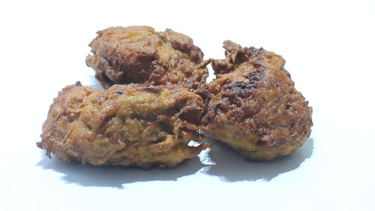 Pakora或pakoda传统和流行的印度菜食视频