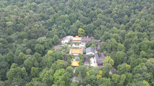 湖南长沙岳麓山风景航拍视频