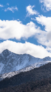 云南香格里拉白马雪山延时视频大自然视频