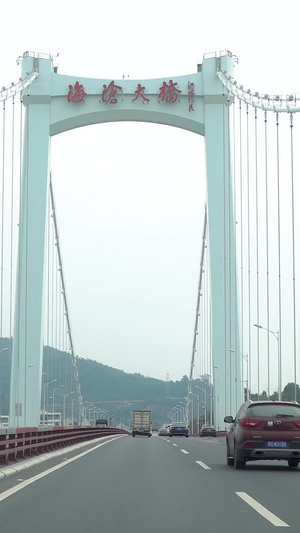 大桥上行驶的车流17秒视频