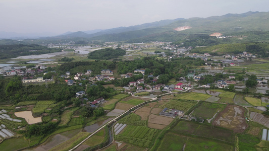 航拍乡村田园农业自然风景视频