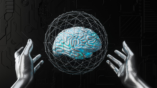 C4D科技呵护大脑logo展示视频视频