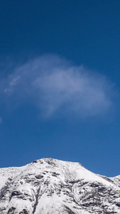 雪山延时摄影白雪皑皑视频