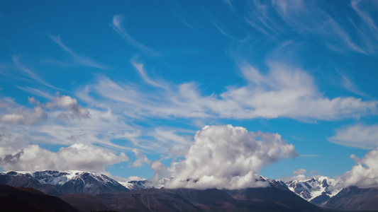 Altai山区山峰时间间隔视频