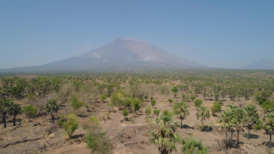 火山巴利山因多尼西亚山脉地貌视频