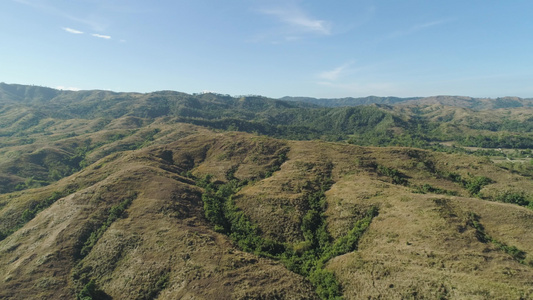 山地风景与温松山谷岛菲利平斯山脉视频