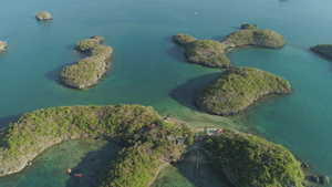 海洋中各岛屿的群落海平面15秒视频