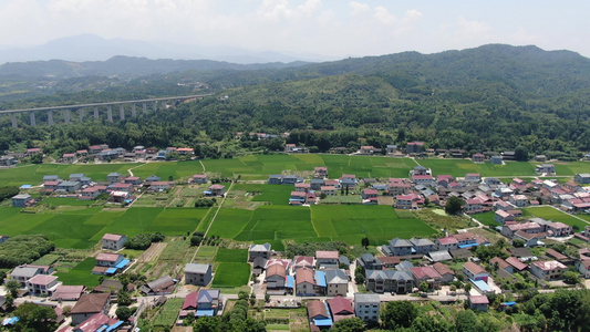 航拍乡村田园风光视频