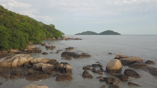 海滨空中观光飞行视频