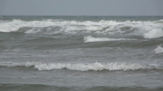 海的波浪慢动视频