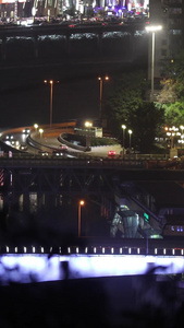 重庆实拍过江轨道素材轻轨过桥视频