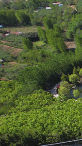 航拍威海5A景区华夏城高空玻璃桥视频风景名胜视频