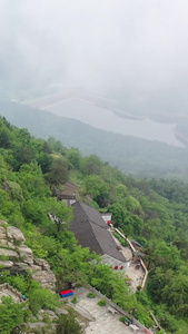 武汉木兰山古建筑风格景区航拍视频