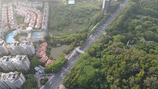 城市道路航拍视频