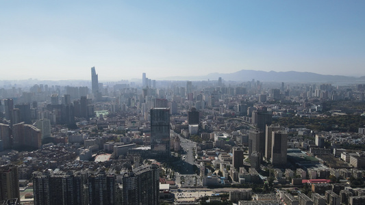 云南昆明城市建筑高楼建筑航拍视频视频