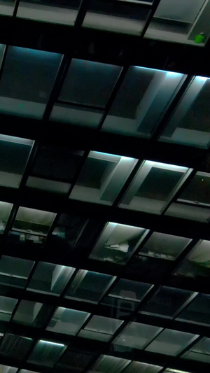 航拍城市夜景加班灯火通明大楼64秒视频