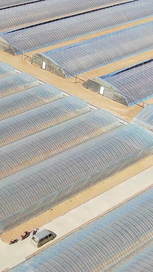 航拍农业种植大棚塑料大棚107秒视频
