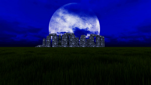 在一个美丽的夜晚对抗月亮的巨石柱21秒视频
