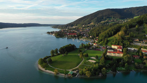 德国泰根塞位于德国罗塔赫埃根巴伐利亚的泰根湖21秒视频