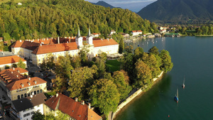 德国泰根塞位于德国罗塔赫埃根巴伐利亚的泰根湖31秒视频