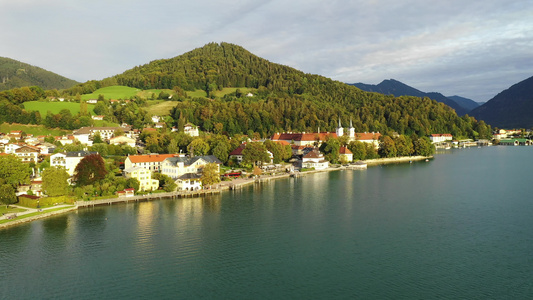 德国泰根塞位于德国罗塔赫埃根巴伐利亚的泰根湖Lake视频